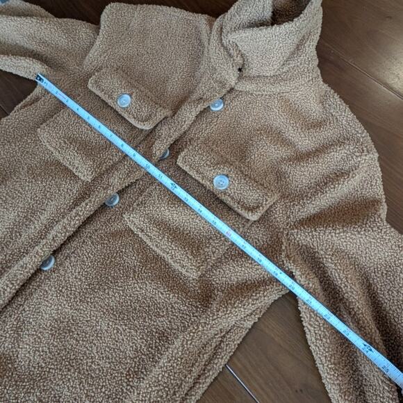 NWT Abercrombie & Fitch Teddy Fleece Soft Sherpa Shirt Button Jacket, size S - Picture 5 of 8